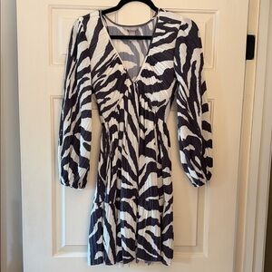 H&M Black and White Zebra Print Mini Dress